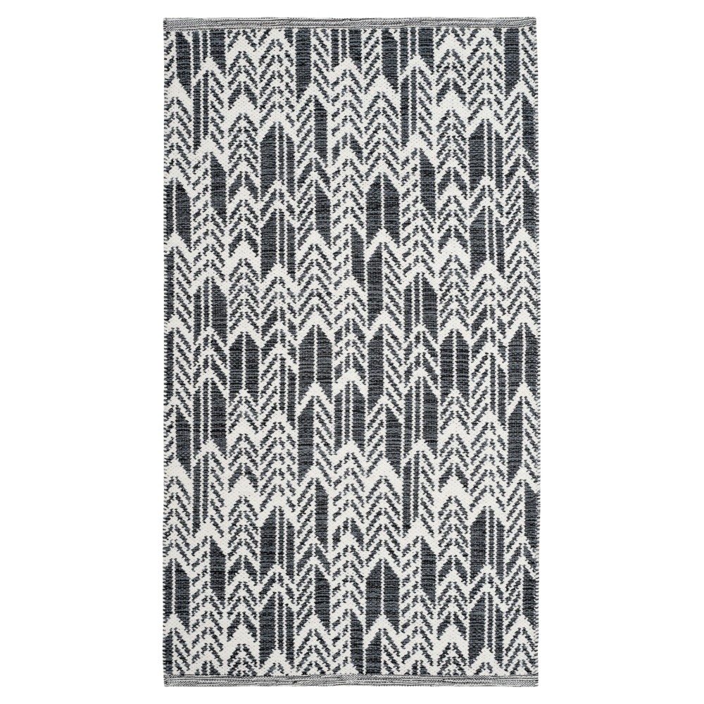 3'x5' Shelly Woven Rug Black/Ivory - Safavieh