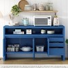 60" Modern Dining Sideboard with Semi-Open Shelf & 3 Drawers,Large Storage Cabinet for Living Room or Entryway-Baofuwish - 3 of 4