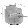 Faux Fur Swivel Accent Chair with 360° Rotation, 39.4'' Plush Lounge Seating for Living Room Bedroom-3irtyhousy - 4 of 4