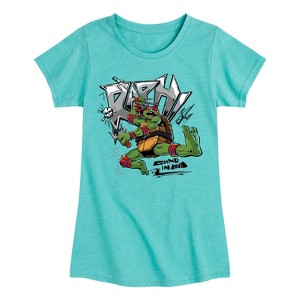 Girls' - Teenage Mutant Ninja Turtles - Raphael Going In Loud Fitted Short Sleeve Graphic T-Shirt - 1 of 4