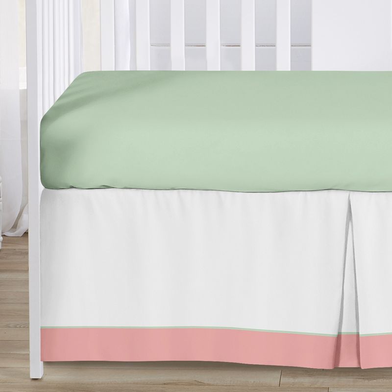 Sweet Jojo Designs Girl Baby Crib Bedding Set - Woodsy Coral Green and Grey 4pc, 5 of 8