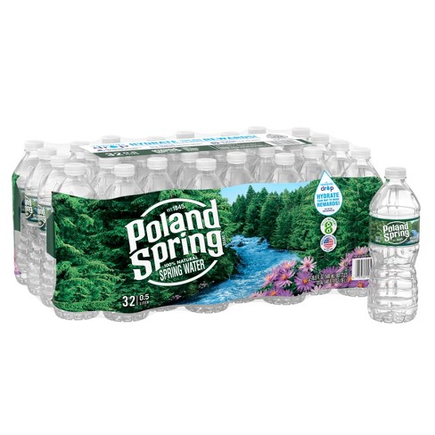 Poland Spring 100% Natural Spring Water - 32pk/16.9 Fl Oz Bottles : Target