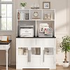 Garvee 60" Farmhouse Modern Kitchen Pantry Cabinet with Glass Doors & Drawer ¨C Engineered Wood Tall Storage Cabinet, White - 4 of 4