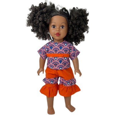 Doll Clothes Supertore 18 Inch Girl Doll Clothes Handmade Rainbow Shirt & Colorful Shorts Set