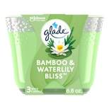 Glade 3 Wick Candle - Bamboo & Waterlily Bliss - 6.8oz