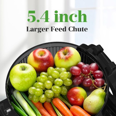 HDZNVF Cold Press Juicer, 5.4" Wide Feed Chute Juice Extractor Machine with 400W