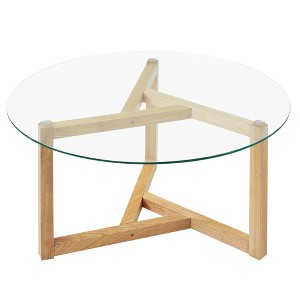 Dexmalle  Round Glass Coffee Table - 1 of 4
