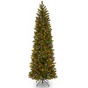 Prelit Slim Downswept Douglas Fir Artificial Christmas Tree Dual Color Lights - National Tree Company - 2 of 4