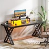 Dolonm Thick Gaming Desk with LED Lights, USB Charging, Monitor Riser & Waterproof Top for Home Office - 2 of 4