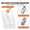 VEVOR Acrylic Brochure Holder 8.5 x 11 inch, 4-Tier Clear Acrylic Literature Display Stand, Plastic Literature Organizer Flyer Stand - 4 of 4
