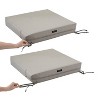 23" x 23" x 5" Ravenna Patio Seat Cushion Slip Cover Mushroom: Tailored Fit, Zipper Closure - Classic Accessories - 4 of 4