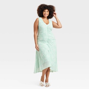 Women's Ruched Midi Sundress - A New Day™ - 1 of 3