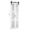 SMARTSTANDARD Bifold Barn Door 84 in. Height 3-Lite Frosted Glass MDF Bi-fold Sliding Closet Doors with Hardware Kit Included, Predrilled - 4 of 4