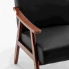 CAVINAS Microfiber Accent Chair with Mid-Height Backrest,Mid-Century Upholstered Living Room Chairs,Reading Chairs for Living Room - 3 of 4
