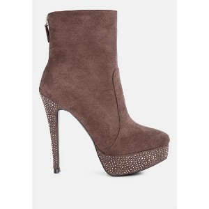 Espiree Microfiber High Heeled Ankle Boots Women - 1 of 4