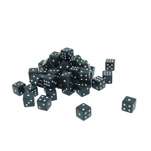 Black Square Cornered Dice - 100 Pack - 1 of 3