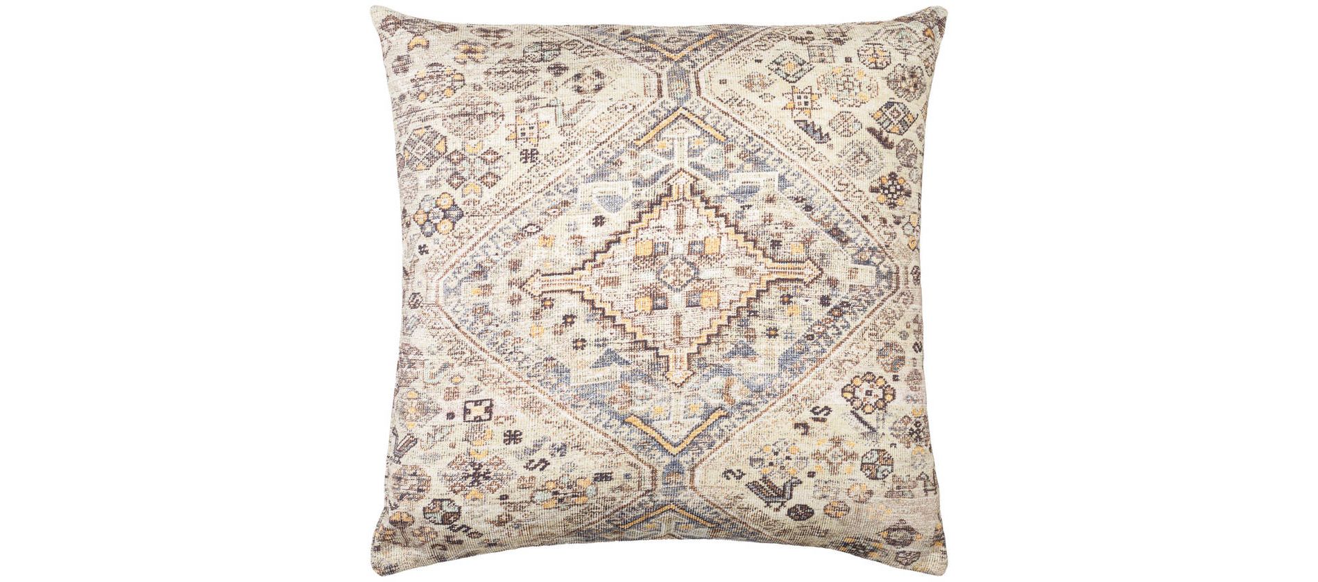 Livabliss Emily Jean 20"H x 20"W Square Pillow Cover Polyester Insert Traditional Medium Gray Throw Pillow