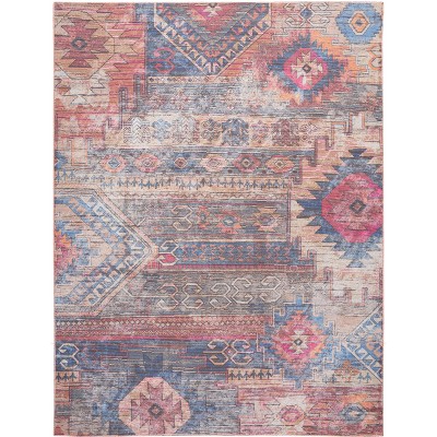 Nourison New Concept Washables Distressed Southwestern Indoor Non-Slip Flatweave Rug