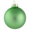 Northlight 2-Finish Glass Christmas Ball Ornaments - 2.5" (65mm) - Pistachio Green - 9ct - 3 of 4