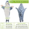 NewHome"Shark Wearable Sleeping Bag Onesie, Soft Flannel Blanket with Zipper for Adults & Kids 4.2FT-5.5FT"Blue - 4 of 4