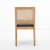 Vynxaria Rattan Dining Chairs Set of 2, Mid Century Modern Kitchen & Dining Room Chairs,Gray - 3 of 4