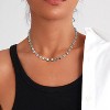 Men's Hip Hop Chain Necklace - Stainless Steel Coffee Bean Pendant, Silver Polished Jewelry Gift - 3 of 4