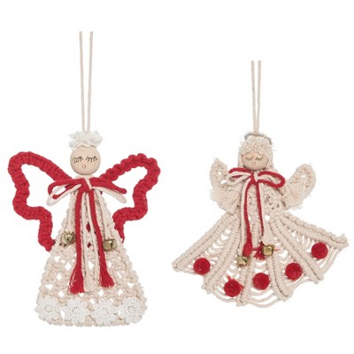 Gallerie II Macrame Angels, A/2 Ornaments