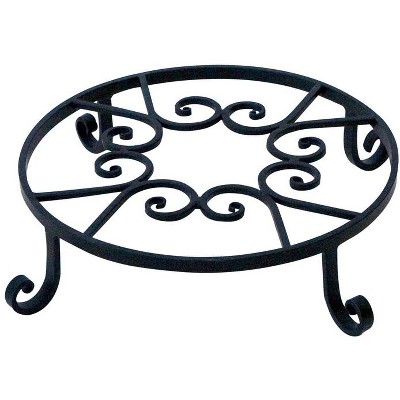 Panacea 2 in. H X 10 in. W Steel Planter Trivet Black