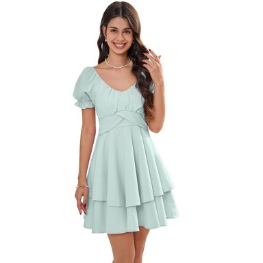 light blue short dress flowy J Marie: Follow You Anywhere Pink Cheetah Dress – Shop the Mint main image 0