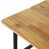 Ocala Acacia Industrial Side Table: Weather-Resistant, Square Patio Accent - Christopher Knight Home - 3 of 4