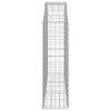 vidaXL Gabion Basket Silver Galvanized iron 39.4 x 11.8 x 15.7/23.6 in - 59.1" x 11.8" x 39.4"/47.2" - 4 of 4