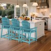 Decksplore Outdoor Tall Adirondack Chairs Sets Patio Bar Stool Chair with High Back All-Weather Balcony Chair for Backyard Garden Yard - 3 of 4