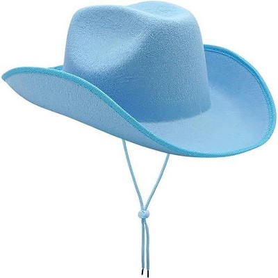 4E's Novelty Light Blue Cowboy Hat – Felt Cowgirl Hat for Rodeo, Parties & Costumes