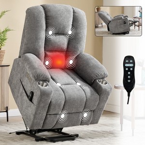 KWPZQEB Large Power Lift Recliner Chair, Electric Recliner w/ Heat & Massage and 2 Cup Holders,Lay Flat Sleeping Chair for Living Room - 1 of 4