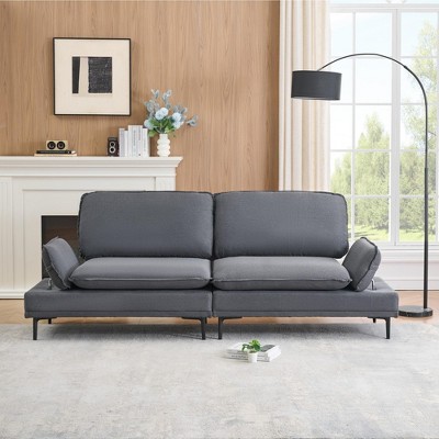 GlasFlength Morden Leisure Loveseat Sofa with Cushioned Support for Contempoary Living Room, Hall, Gray,89”*30.31”*33.85"