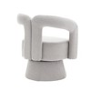 Okak 360 Degree Swivel Accent Chair, Round Armchairs with Wide Upholstered, Fluffy Fabric Chair for Living Room - 4 of 4
