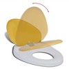 vidaXL White & Yellow Soft-close Toilet Seat Adults/Children - 2 of 4