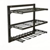 Heavy-Duty Metal Power Tool Organizer Wall Mount, 3-Tier Adjustable Garage Storage Rack, Durable Workshop Shelf for Drills, Screwdrivers, Pliers - 2 of 4