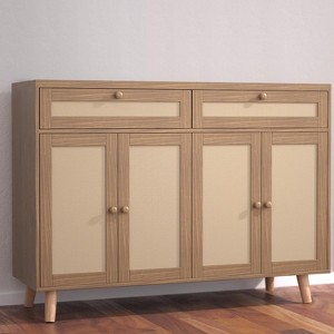 Mr Ironstone Rattan Storage Cabinet with Doors and Drawers - 1 of 4