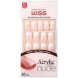 Kiss Nails Salon Acrylic Nude French Manicure - Cashmere - 28ct