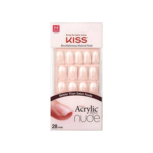 Kiss Nails Salon Acrylic Nude French Manicure - Cashmere - 28ct - image 1 of 4