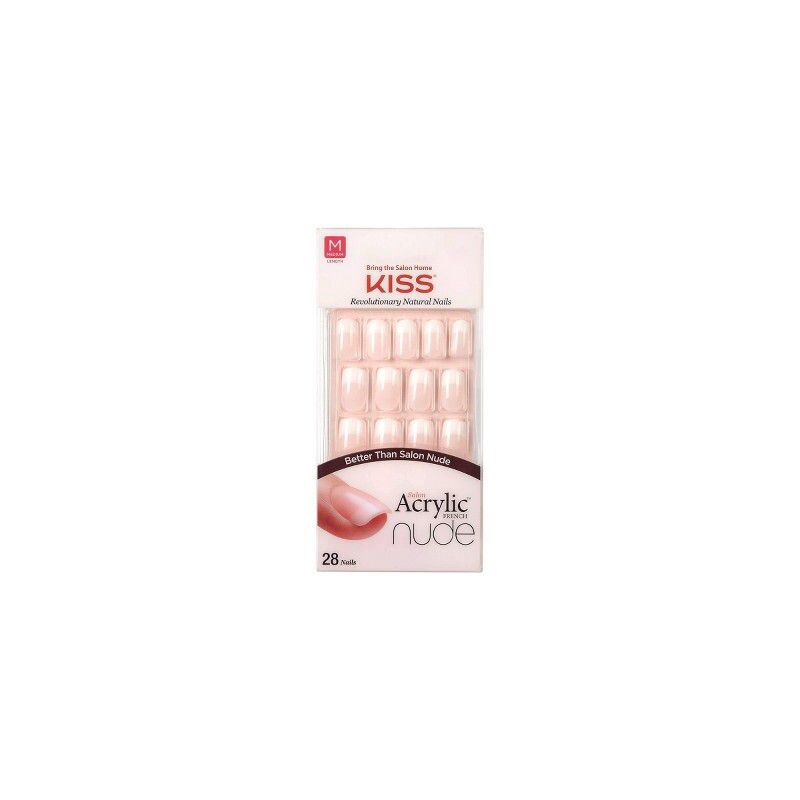 Kiss Nails Salon Acrylic Nude French Manicure - Cashmere - 28ct, 1 of 12