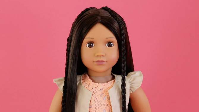 Our Generation Flora with Style Book 18&#34; Hair Grow Doll, 2 of 7, play video