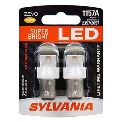 Sylvania Zevo 1157 Amber LED Super Bright Interior and Exterior Turn and Park Light Mini Light Bulb Set, 2 Pack