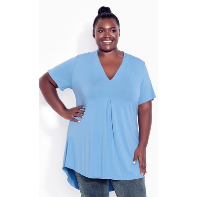Avenue Women's Plus Size Top - Stacey Twist Plain, 16 Black At Women's Clothing Store