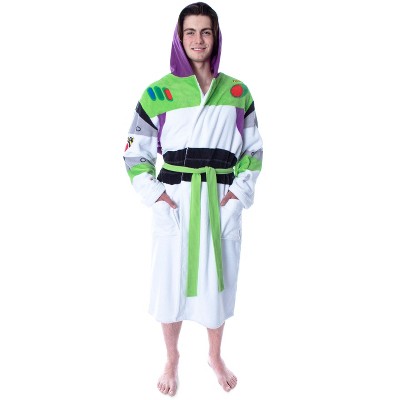 Disney Men's Toy Story Buzz Lightyear Costume Fleece Plush Robe Bathrobe