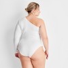 Women's Long Sleeve One Shoulder Bodysuit - Future Collective - 2 of 3
