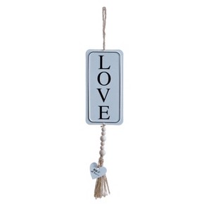 VIP Wood 16 in. White Love Hanging Tag with Tassel - 1 of 4