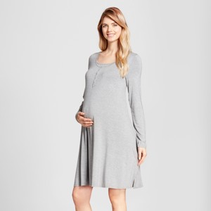 Maternity Nursing Nightgown - Isabel Maternity by Ingrid & Isabel Heather Gray XS, Women
