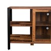 Lyngins TV Stands for Living Room,Farmhouse TV Stand for TVs Up to 80",Entertainment Center with Open Bookshelf,TV Console for Bedroom - 3 of 4